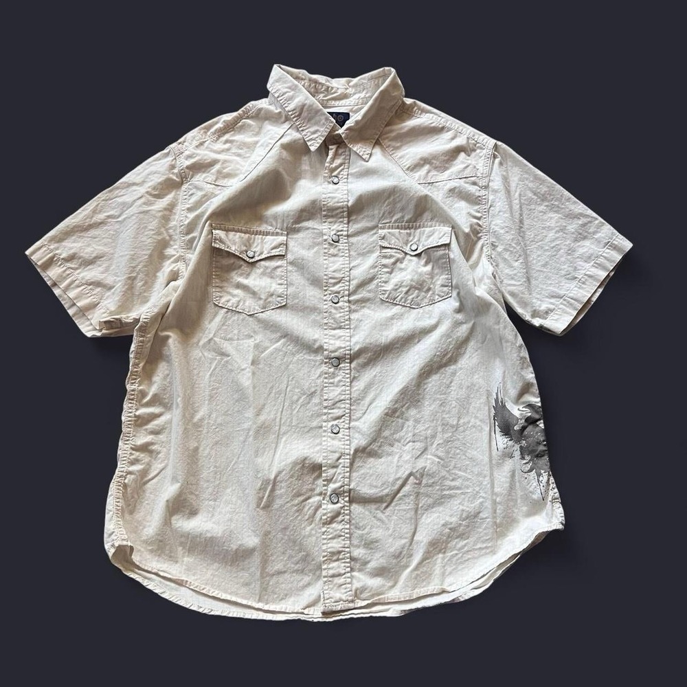 No Boundaries Pearl Snap Button Up Men's Size XL Y2K Skate Rock Grunge Goth Emo